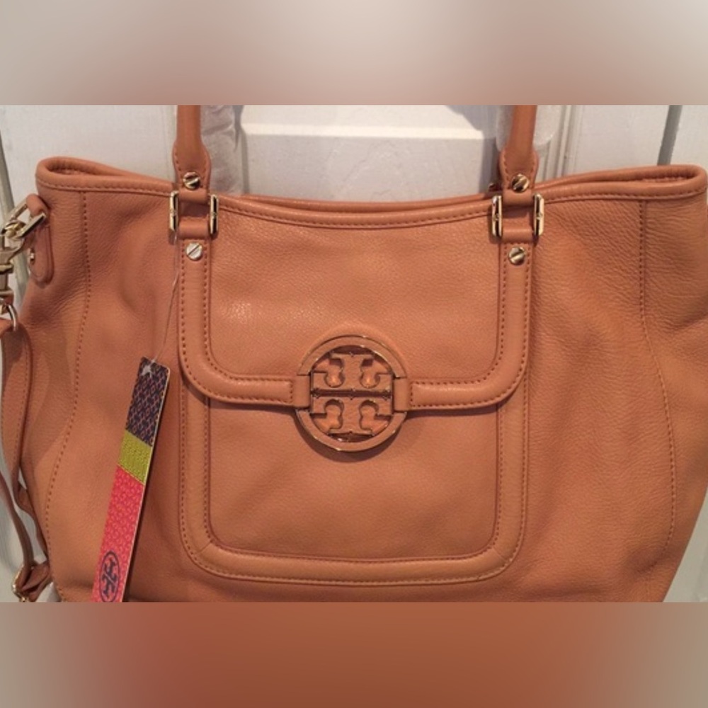 Tory Burch Camel Leather Tote